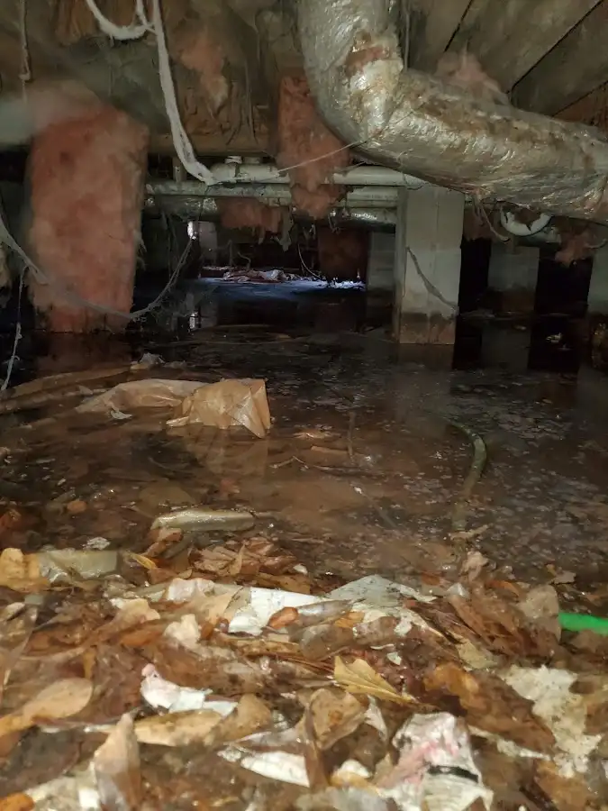 Crawl space flood assessment for Commercial Water Damage Restoration in Overland