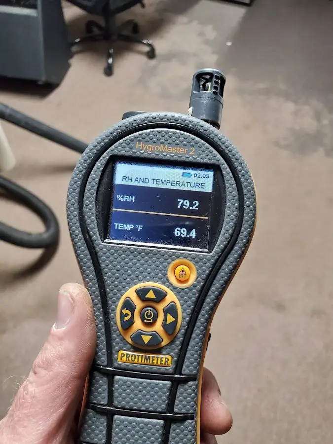 Moisture meter humidity assessment for Fire & Smoke Damage Restoration in Overland