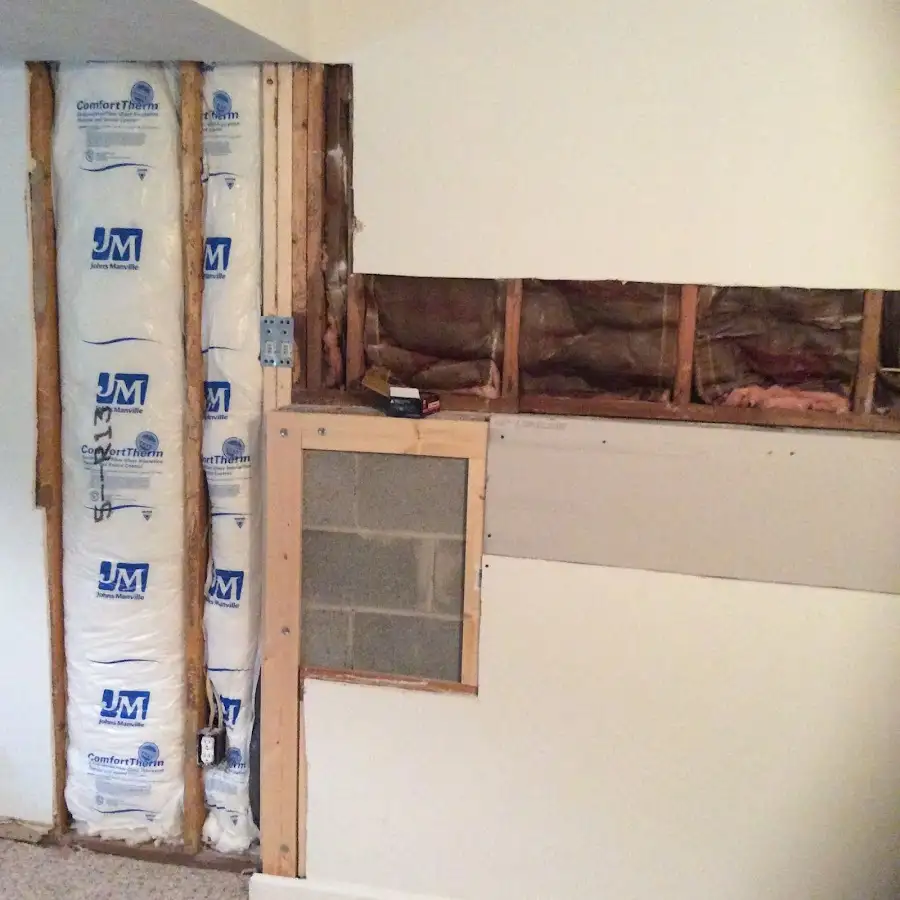 Wall insulation replacement during Contents Cleaning & Restoration in Overland